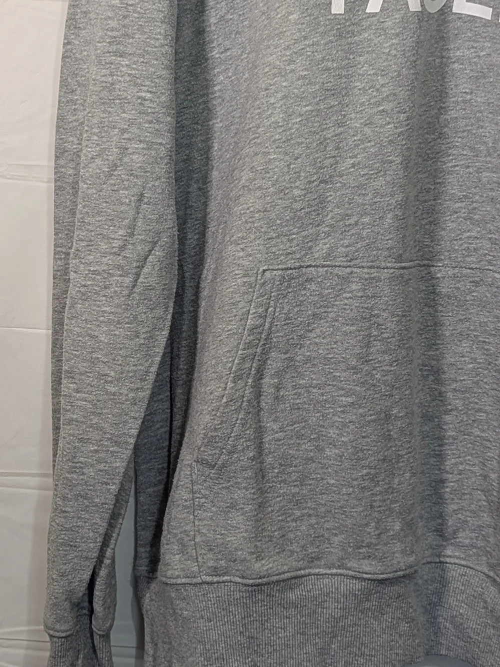 The North Face Men's Large Gray Logo Hoodie Pullover Sweatshirt Graphic